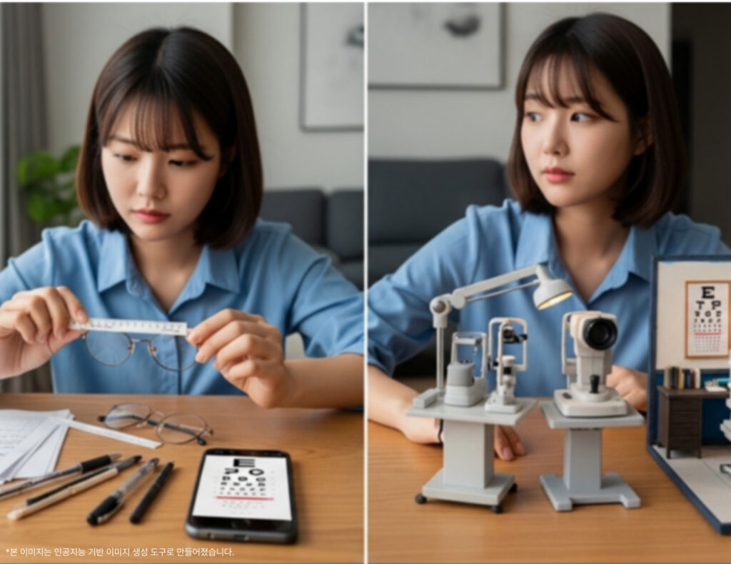 집에서 하는 시력 측정